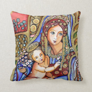 Coussin Vierge Marie et enfant de Jésus