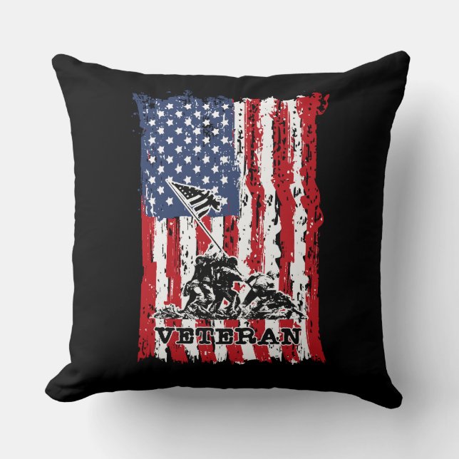 Coussin VIETNAM VETERANS: Honoring Your Sacrifice and Serv (Recto)