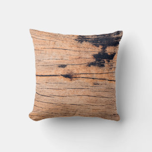 Coussin Vieux panneau en bois, espace copie motif en textu