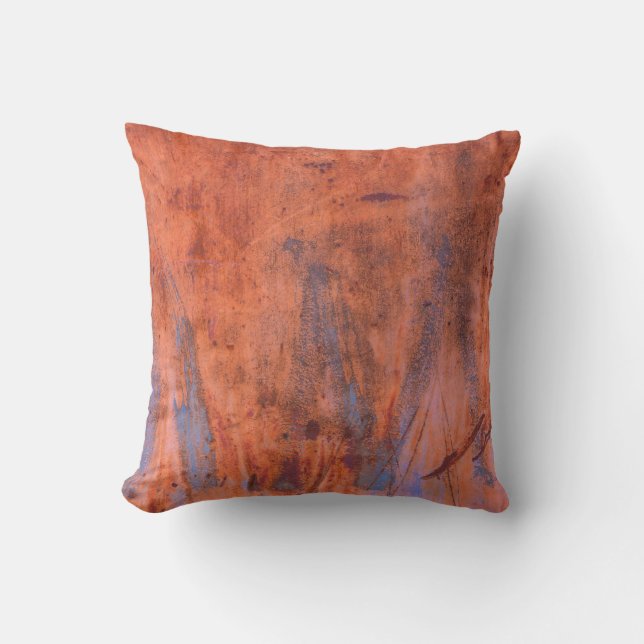 Coussin Vieux patiné rouille texturéabstrait, vieilli, vie (Recto)