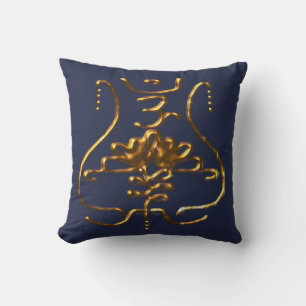 Coussin vieux symbolisme bouddhiste traditionnel