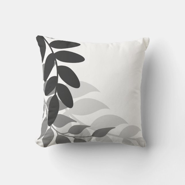Coussin Vignes à moisissures noires et blanches (Recto)