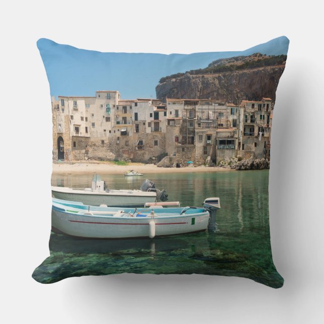 Coussin Ville de Cefalu en Sicile (Recto)