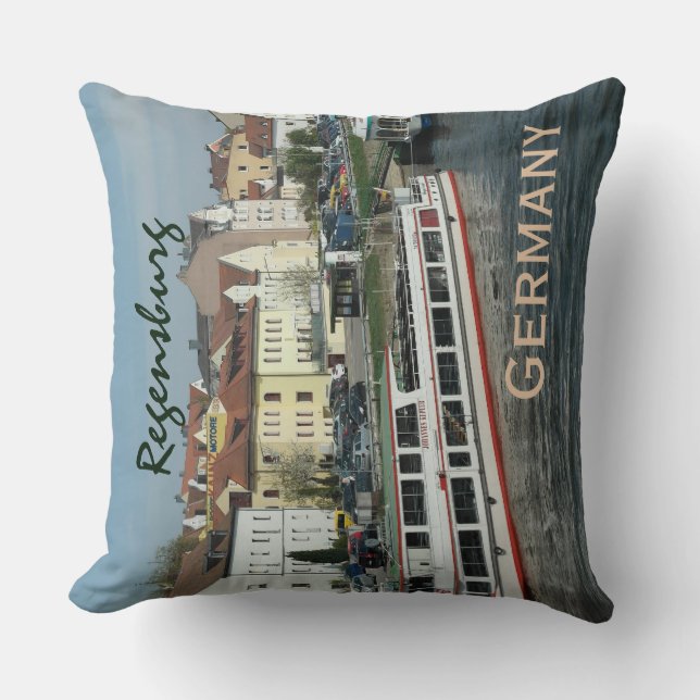 Coussin Ville de Ratisbonne Allemagne (Recto)