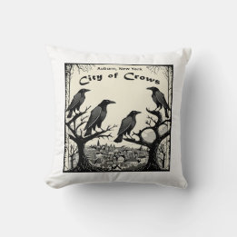 Coussin Ville des corbeaux