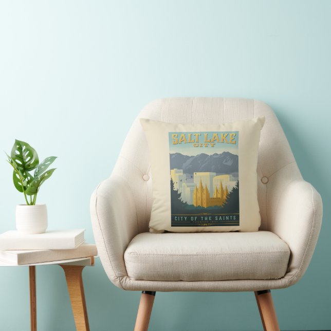 Coussin Ville des Saints | Salt Lake City, Utah (Chaise)