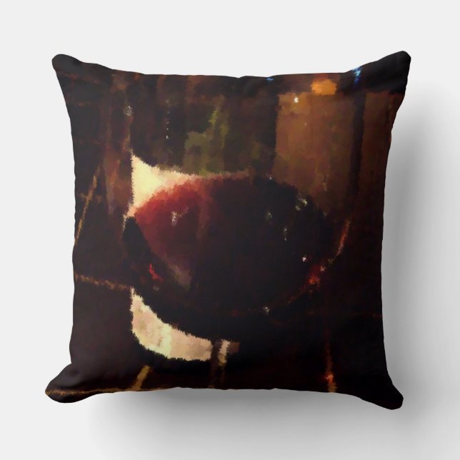 Coussin Vin sous verre (Recto)