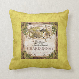 Coussin Vin vintage Étiquette Jeu d'oreiller