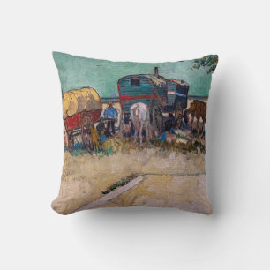 Coussin Vincent van Gogh - Caravanes, campement de gitans