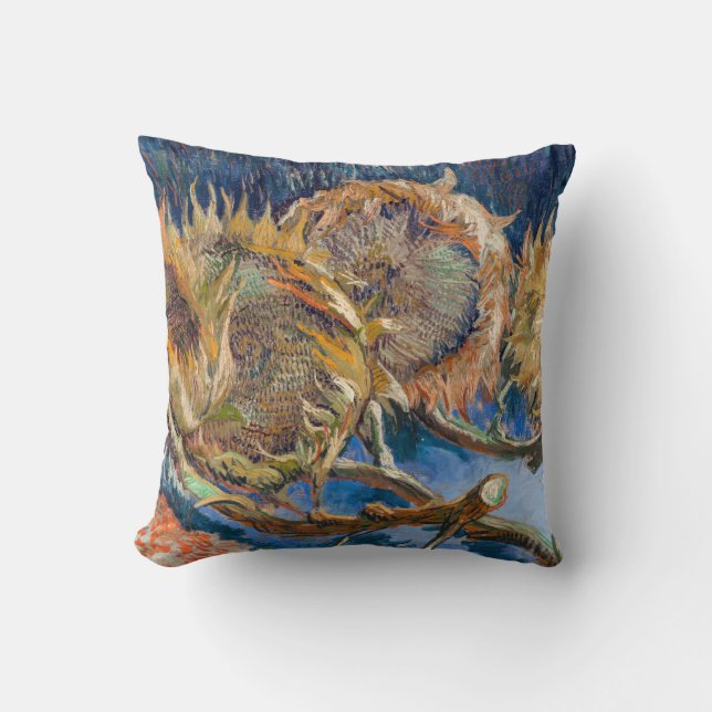 Coussin Vincent van Gogh - Fleurs de soleil coupées en qua (Recto)