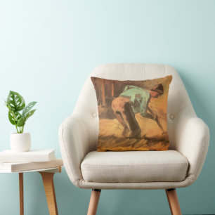 Coussin Vincent van Gogh - Homme penché avec bâton ou bêch