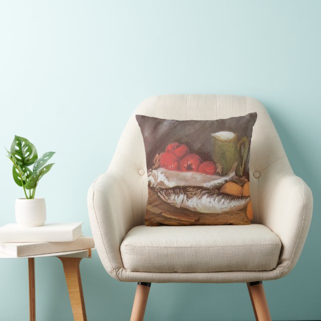 Coussin Vincent van Gogh - Maquereaux, citrons et tomates (Chaise)