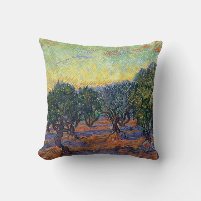Coussin Vincent Van Gogh Olive Grove Impressionnisme Art (Recto)