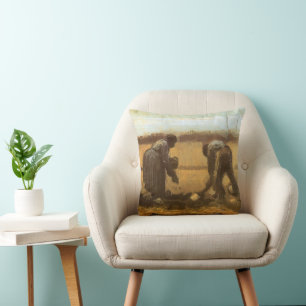 Coussin Vincent van Gogh - Paysans Plantant des Pommes de 