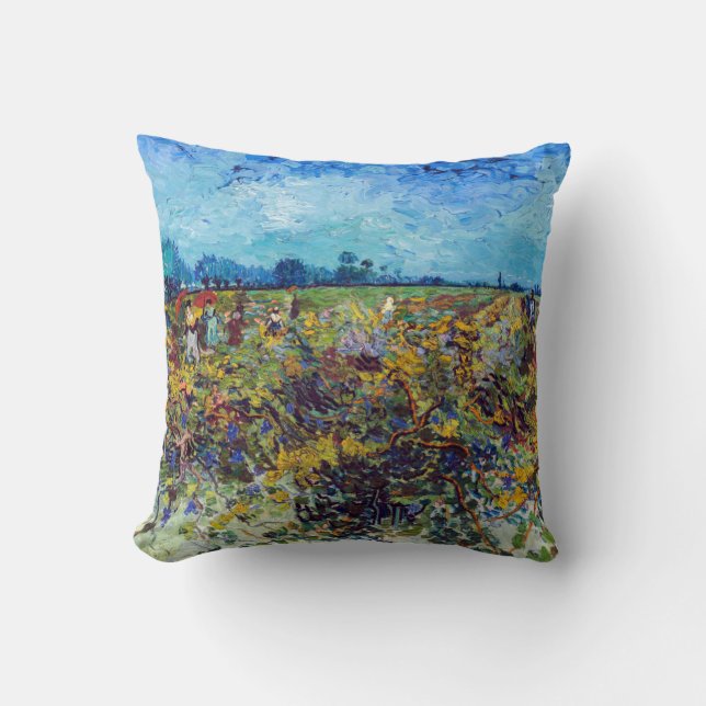 Coussin Vincent van Gogh - Vignoble vert (Recto)