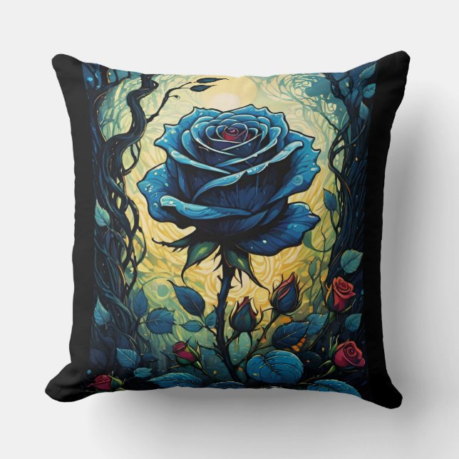 Coussin Vins Roses bleus 1 (Recto)