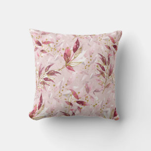 Coussin Vins roses et or sur Blush
