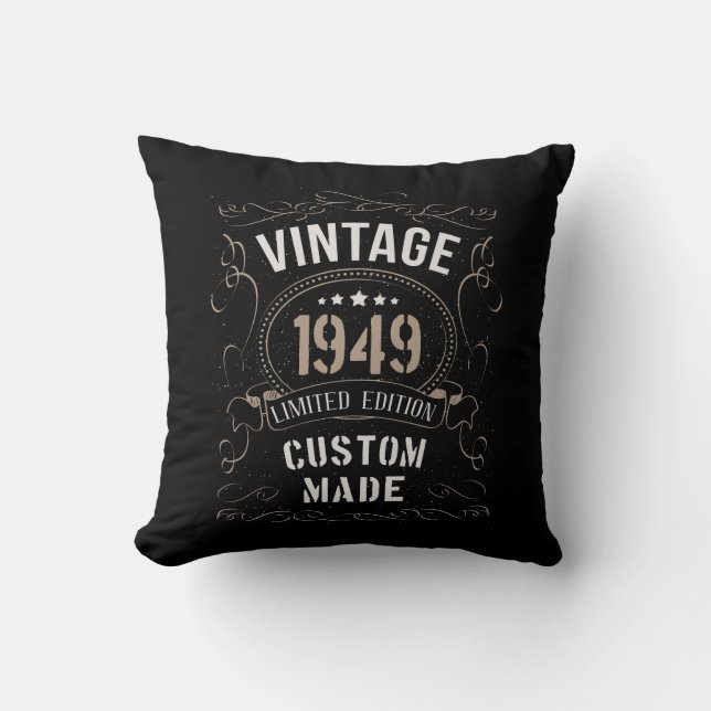 Coussin Vintage 1949 Limited Edition Personnalisé (Recto)