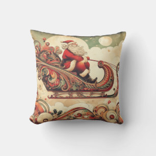 Coussin vintage/caprical/père Noël/Noël