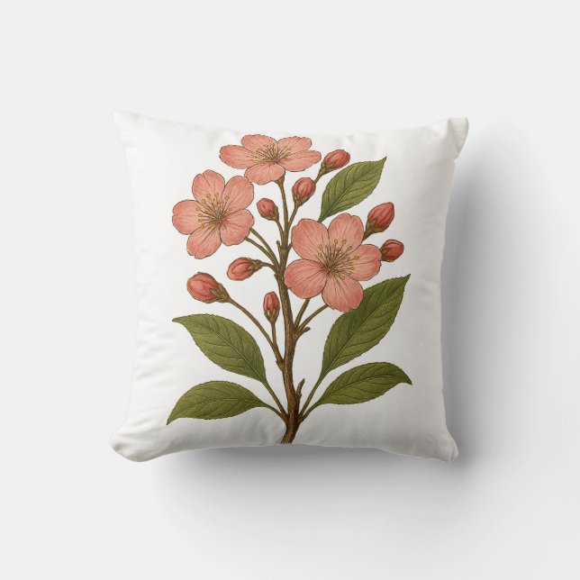 Coussin Vintage Cherry Blossom (Recto)