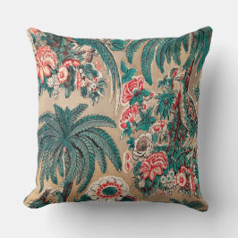 Coussin Vintage Chintz Floral Tropical Motif