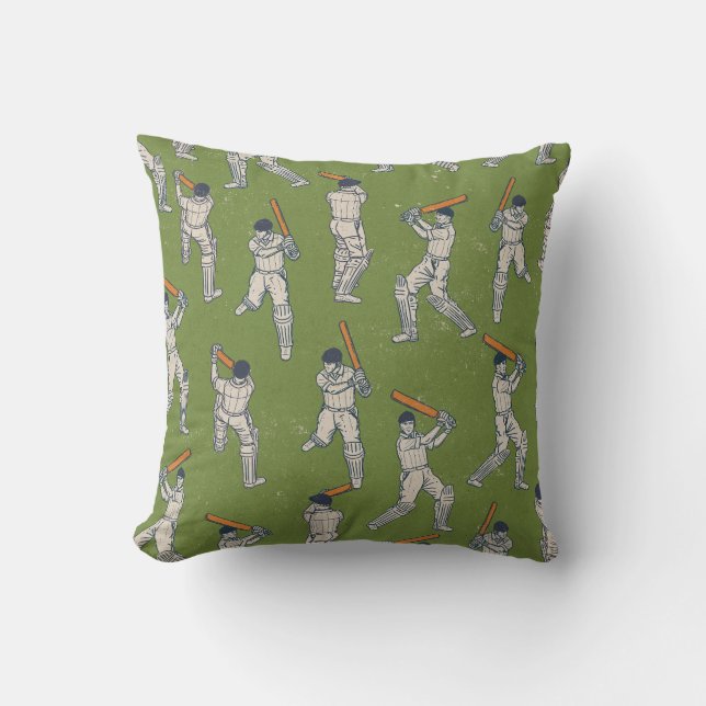 Coussin Vintage Cricket pattern (Recto)