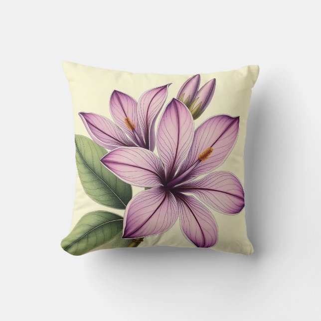 Coussin Vintage Crocus on weathered paper (Recto)
