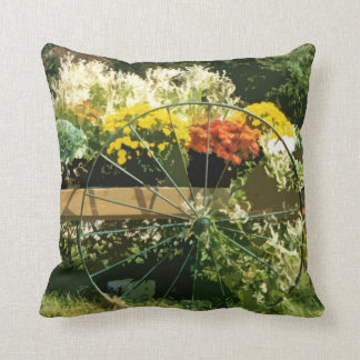 Coussin vintage de chariot de fleur