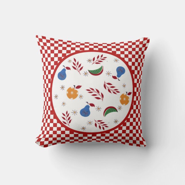 Coussin vintage de fruits (Recto)