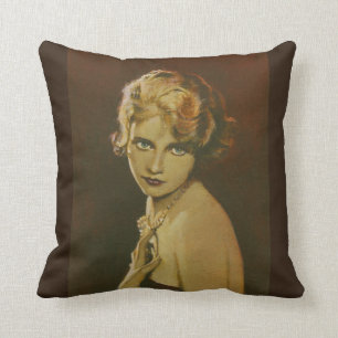 Coussin vintage de jet des années 1930 de mode