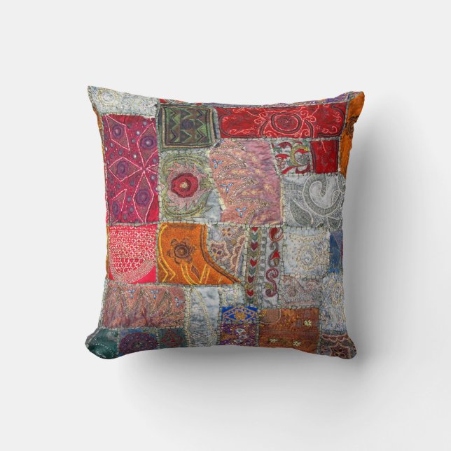 Coussin vintage de patchwork (Recto)