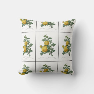 coussin vintage de peinture rose jaune
