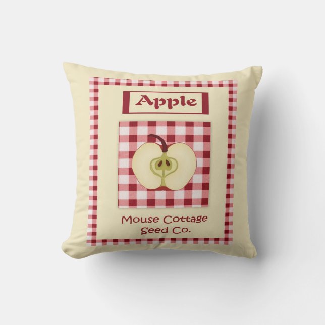 Coussin vintage de semences Apple (Recto)