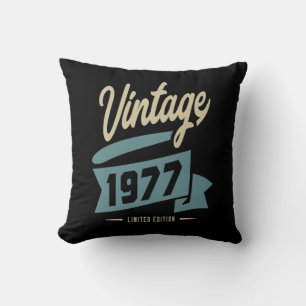 Coussin Vintage Depuis 1977 Cadeau Anniversaire