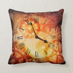 coussin vintage d'horloge