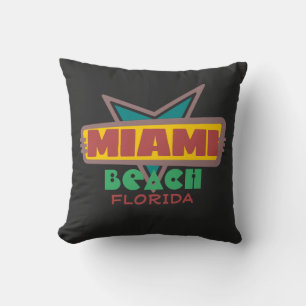 Coussin Vintage dîner noir costumisable rétro panneau jeta