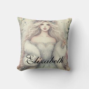 Coussin Vintage Elegant Winter Princess Fairytale