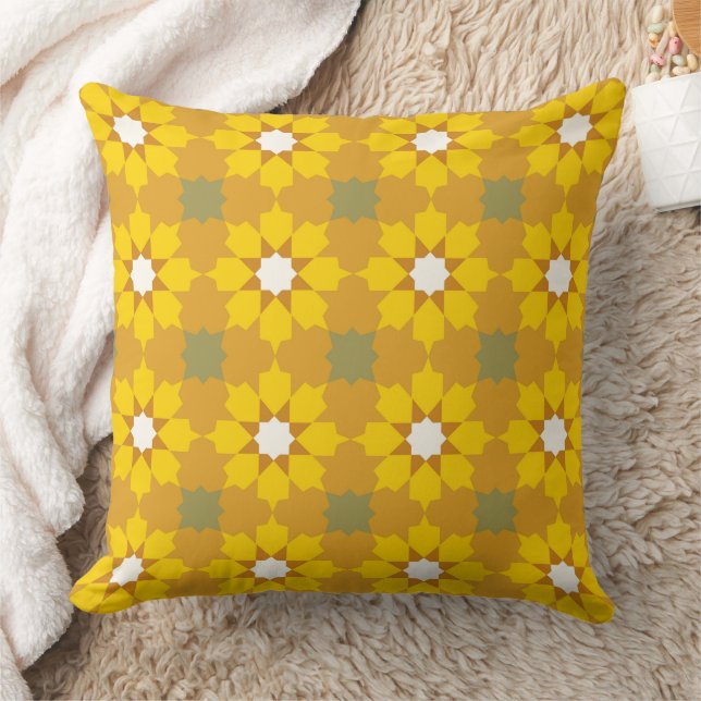Coussin vintage encaustic yellow gold (Couverture)