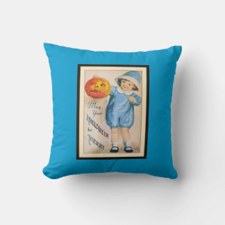 Coussin Vintage enfant d'Halloween avec Jack o' Lantern