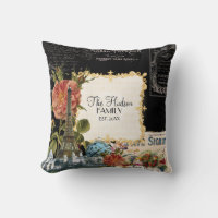 Vintage Floral Rose Tour Eiffel Marie Antoinette