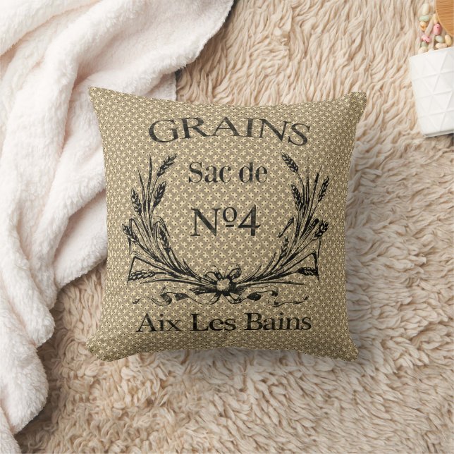 Coussin Vintage Français Grain Sac (Couverture)