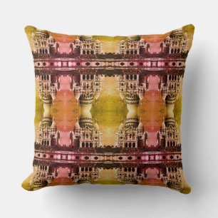 Coussin Vintage France Paris Basilique du Sacré Coeur Thro