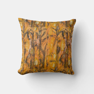 Coussin Vintage Golden Harvest Textile Motif