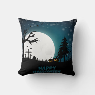 Coussin Vintage gothique Citrouille d'Halloween
