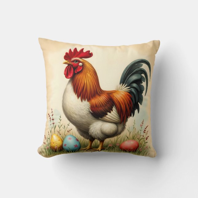 Coussin Vintage Holiday Collection tendance Pâques (Recto)