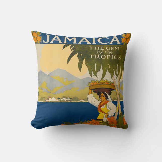 Coussin vintage Jamaïque (Recto)