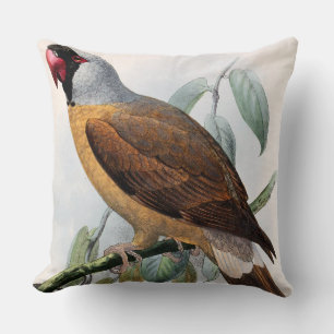 Coussin Vintage John Keulemans Mascarene Parrot