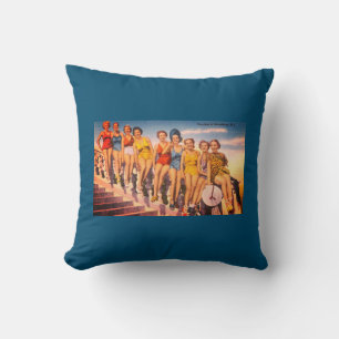 Coussin Vintage Keansburg, NJ Beach Scene - Jersey Shore
