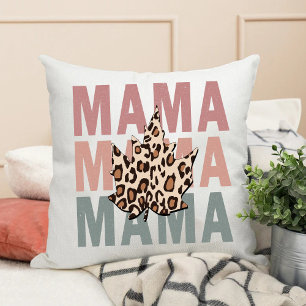 Coussin Vintage Leopard Mama mignonne Meilleur Anniversair