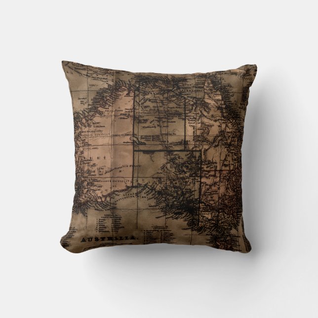 Coussin Vintage map of Australia (Recto)